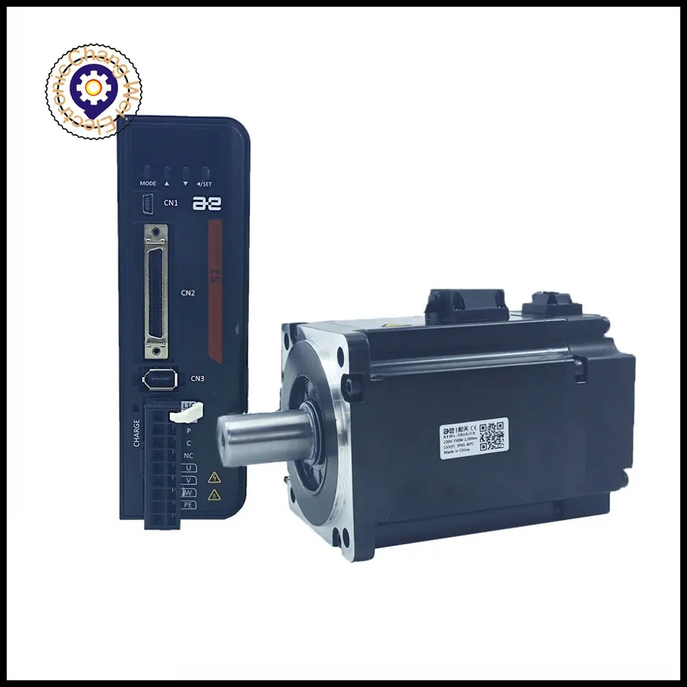 AC220V 750W 0.75kwServo Motor+Driver Kit 2.39NM AC Motor S2P-5R5AI+AEWL-0808JFA/B Brake Kit Single-turn Magnet/Multi-turn Magnet