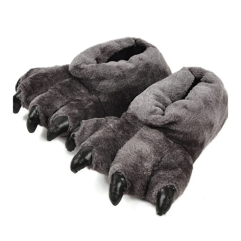 Rainbow Designer Claw Slippers For Women Men Black Bear Foot Shoes Woman Funny Animal Fuzzy Booties Slipper House Cosplay Shoes