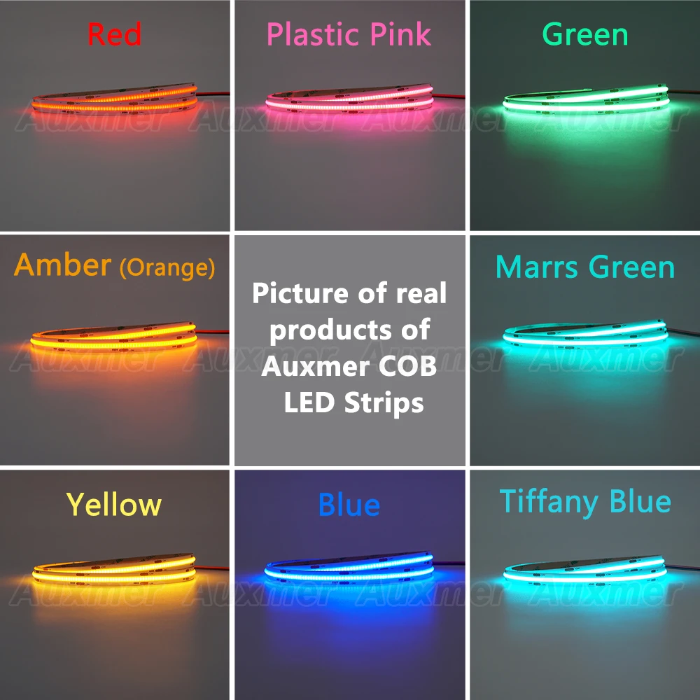 Professional COB LED Strip Lights 480LEDs/m CRI90,IP65 Waterproof,High Density LED Light Tape Dimmable,DC12/24V 16.4ft