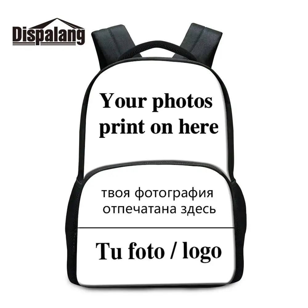 

17 Inch Large Laptop Backpack Women's Portable Computer Bookbag Custom Image School Bag For Girls Children DIY Logo Schoolbag