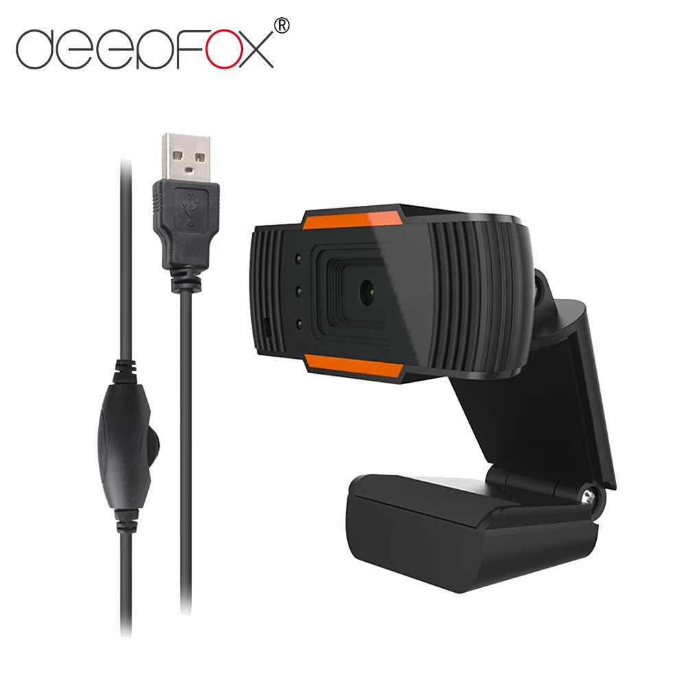 Deepfox Usb Webcam 0.3MP Web Camera 360 Graden Draaibare Met Mic Clip-On Webcam Voor Skype Computer Notebook Laptop pc