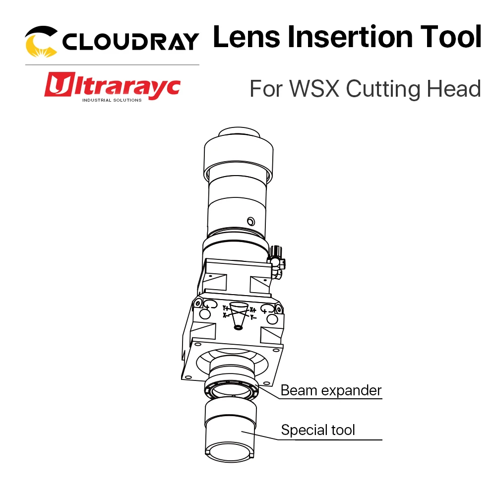 Outil d'insertion de lentille collimateur de mise au point Ultrarayc, Dia.30mm sur 1064nm pour Machine de découpe Laser à Fiber WSX