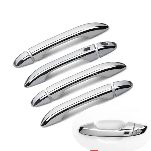 Para Kia Sportage 4 QL KX5 2016 2017 2018 2019 2020 cubierta de manija de puerta de coche cromada de fibra de carbono pegatina embellecedora accesorios de estilo