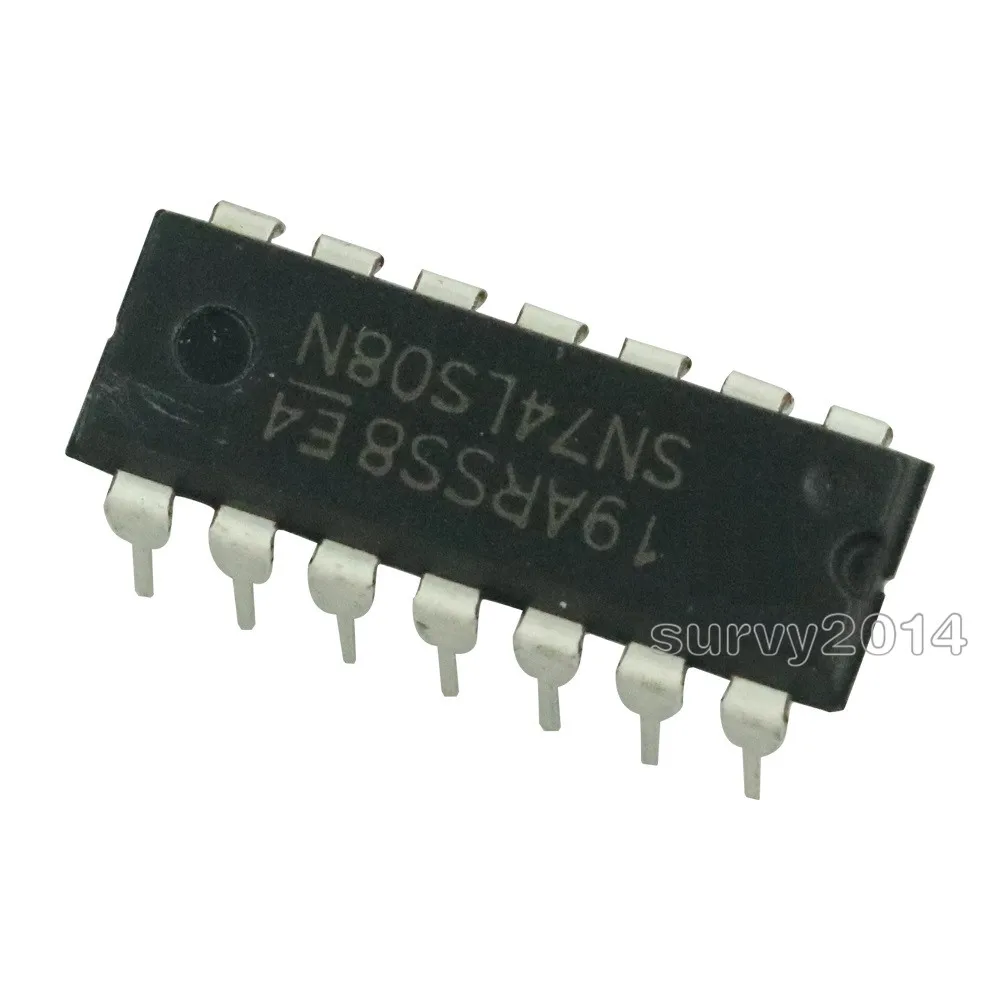 10pcs/lot SN74LS08N SN74LS08 74LS08N 74LS08 SN74LS08 HD74LS08P QUADRUPLE 2-INPUT POSITIVE-AND GATES IC DIP-14