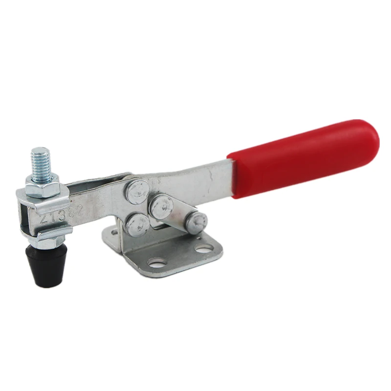 21382 Metal Horizontal Clamps Quick Release Hand Tool Toggle Clamp Rubber Cushion 200kgs/440lbs Holding Capacity