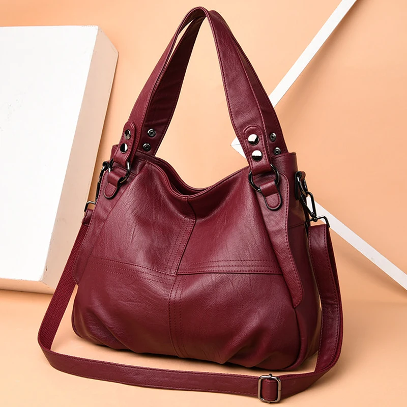 2023 Women Leather Luxury Handbags Women Bags Designer Brand Hand bags Shoulder Crossbody Messenger Bag Sac A Main Casual Tote