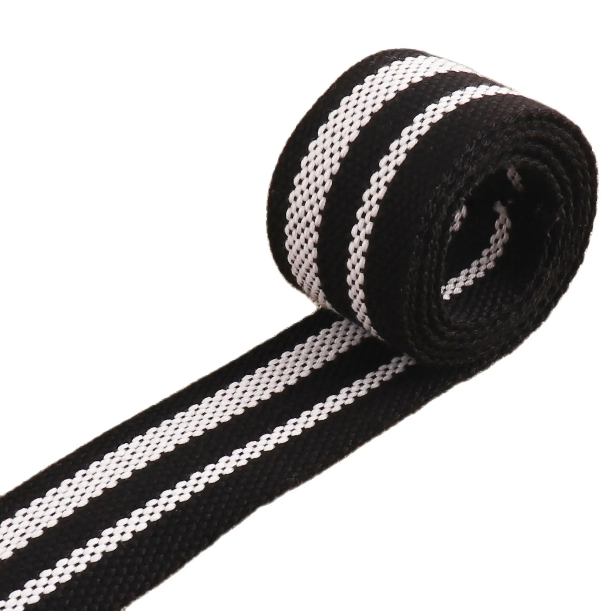 

Black White Striped Webbing Cotton Webbing Belt Striped ribbon 38MM Webbing for Dog Collar Tote Handles Leather Straps 1 1/2"