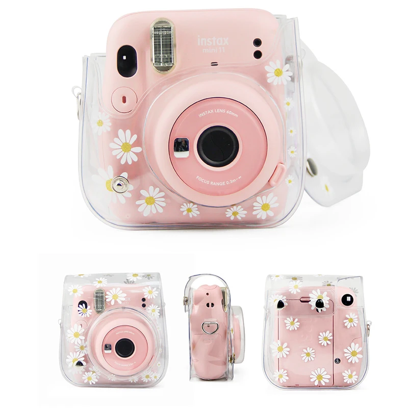 for Fujifilm Instax Mini 11 Camera Accessory Artist Oil Paint PU Leather Instant Camera Shoulder Bag Protector Cover Case