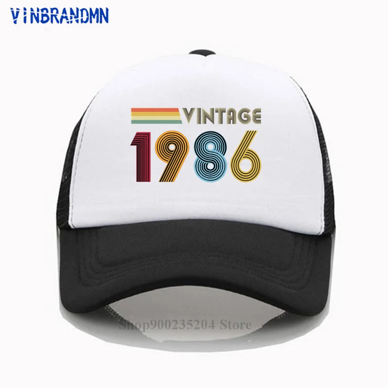 Retro 80s casual hat Vintage 1986 Baseball caps men women birthday gift summer hats Born in 1986 youth Ajustable Snapback Hats