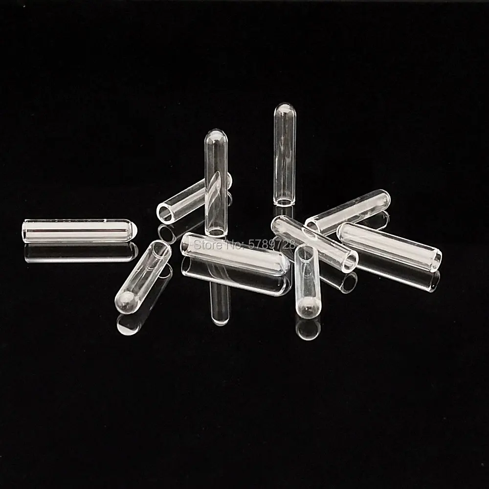 200pcs 6x30mm 6x50mm 7x30mm 7x50mm Mini Clear Glass Fermentation tube, duchenne tube for Teaching/medical/chemical experiment