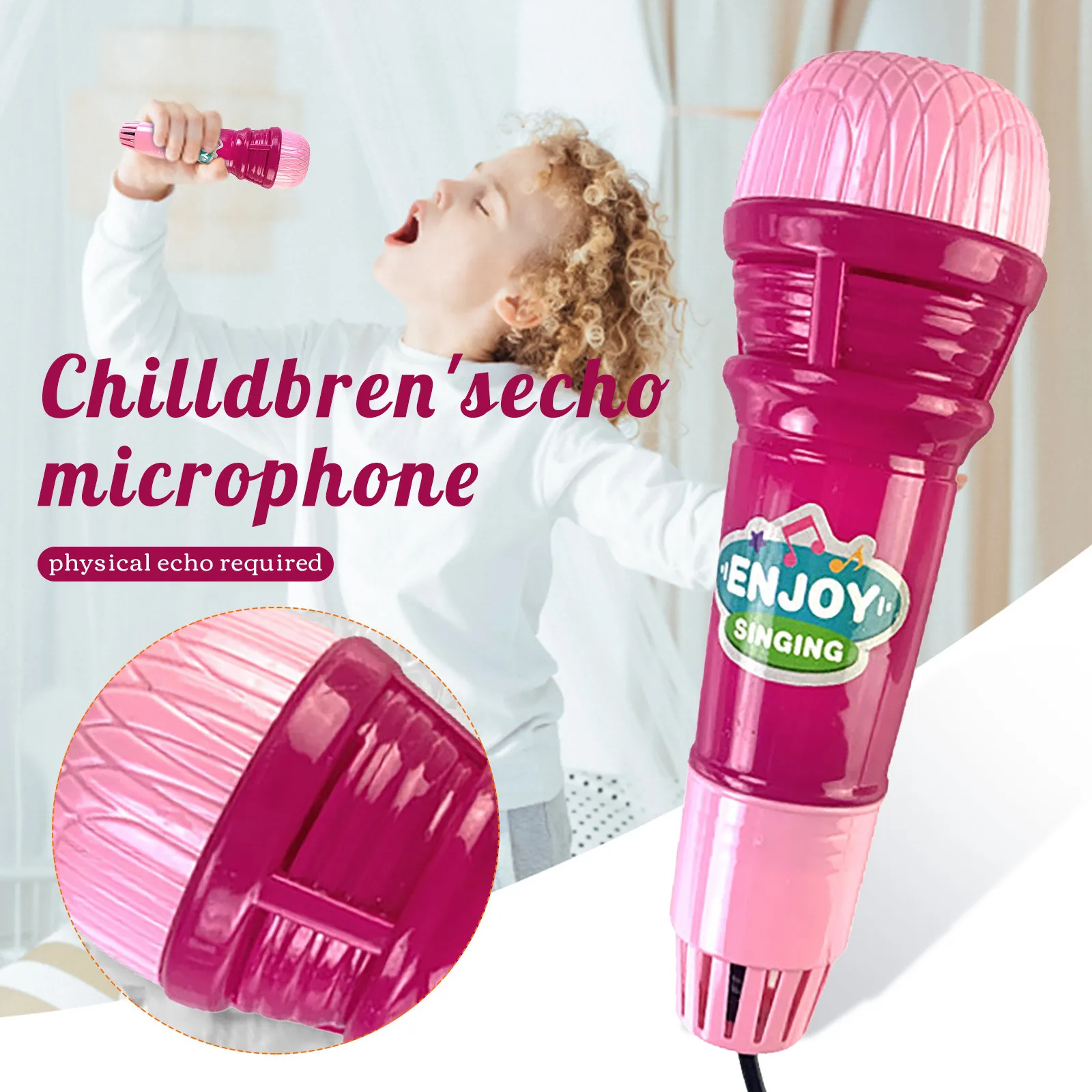 2021 New Echo Microphone With Light Sound Echo Toys Children's Gift With Electric Flash Portable Educational Toy Drop Shipping