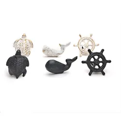 Retro Ocean Style Cast Iron Handle Mediterranean Children's Room Drawer Handle Starfish Single Hole Nordic Wardrobe Handle