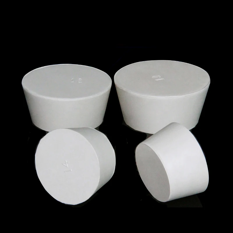 000#-22# White Rubber Plug Stopper Without Hole Sealing Caps Solid Hole Stop 7.5mm-102mm Push-In For Pipe, Test Tube Sealing