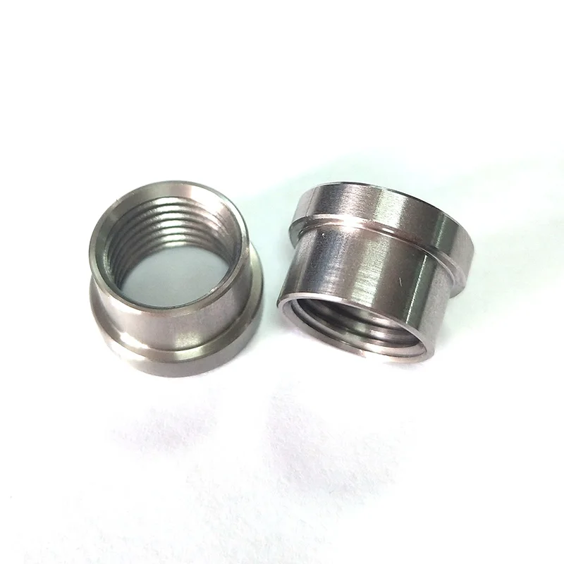 M18x1.5 Stainless Steel 304 Female Threaded Stepped Weld Bung  Mounting Fitting O2 Oxygen Sensor Bung