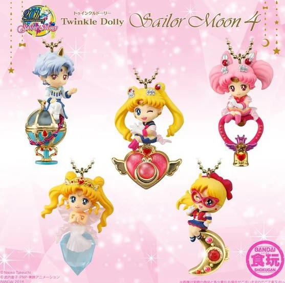 Twinkle Dolly 20th Anniversary Sailor Moon Action Figure Tsukino Usagi Mizuno Ami 5 Type Lovely Pendant Toys Christmas Presents