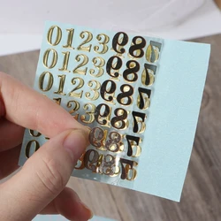 Alfabeto lettera e numero adesivi Glitter autoadesivi 26 lettere decorazione fai-da-te (numeri di lettere argento e oro)