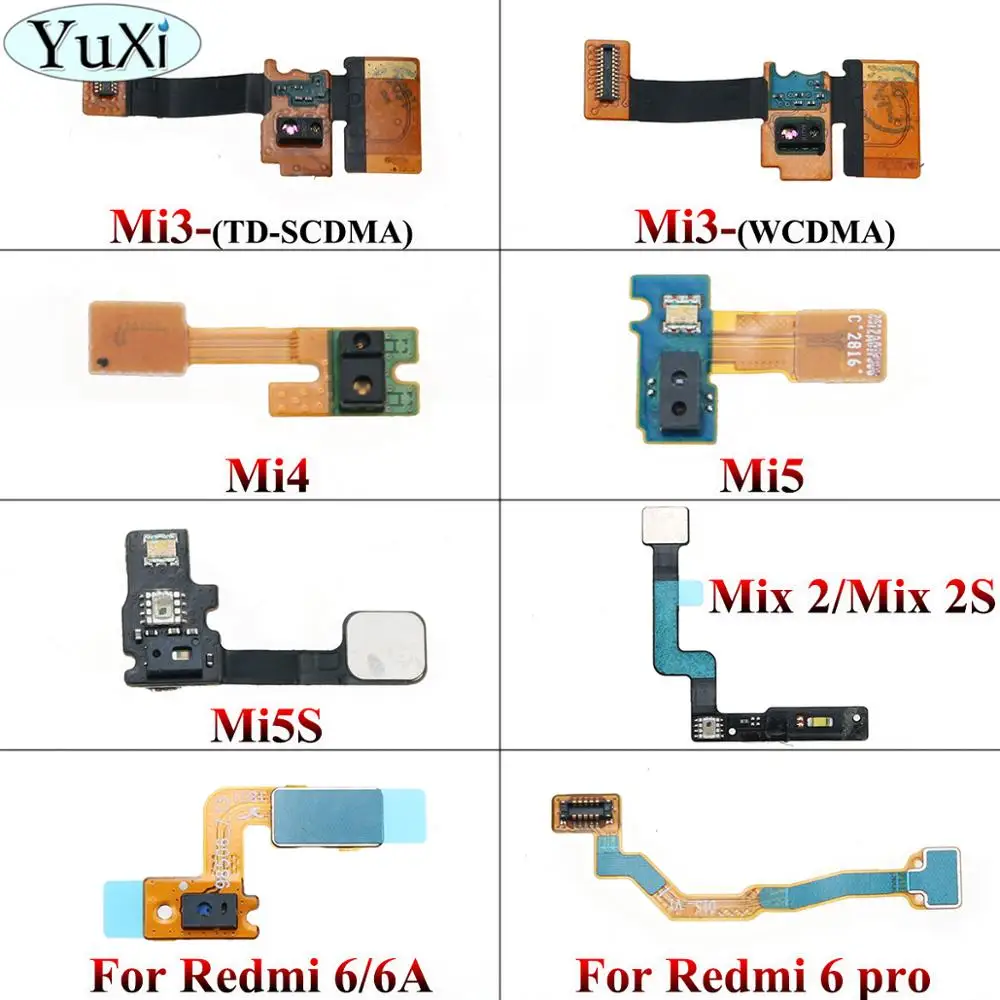 YuXi Proximity Light Sensor Flex Cable Distance Sensing Connector For Xiaomi mi3 mi4 mi5 3 4 5 5S Mix 2 2S for Redmi 6 6A 6Pro