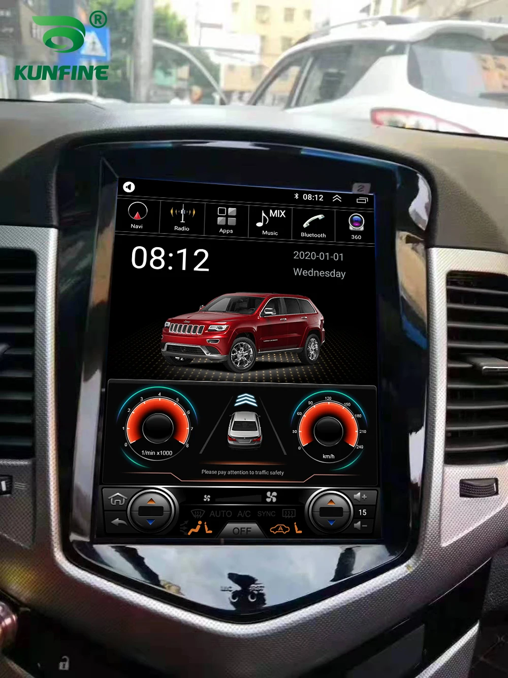 Ekran Tesla Octa Core 4 ГБ ОЗУ 64 ГБ ПЗУ Android 10.0 Автомобильный DVD GPS-плеер Deckless Автомобильная стереосистема для Chevrolet Cruze 2009-2014 Радио