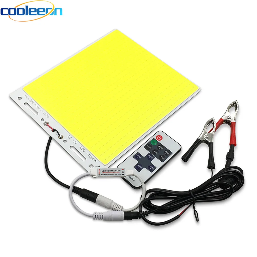 210*180mm 600LEDs Super COB LED Panel Light 300W 12V Dimmable LED Lamp for Car Outdoor Lighting House Decor Bulb DIY Pure White