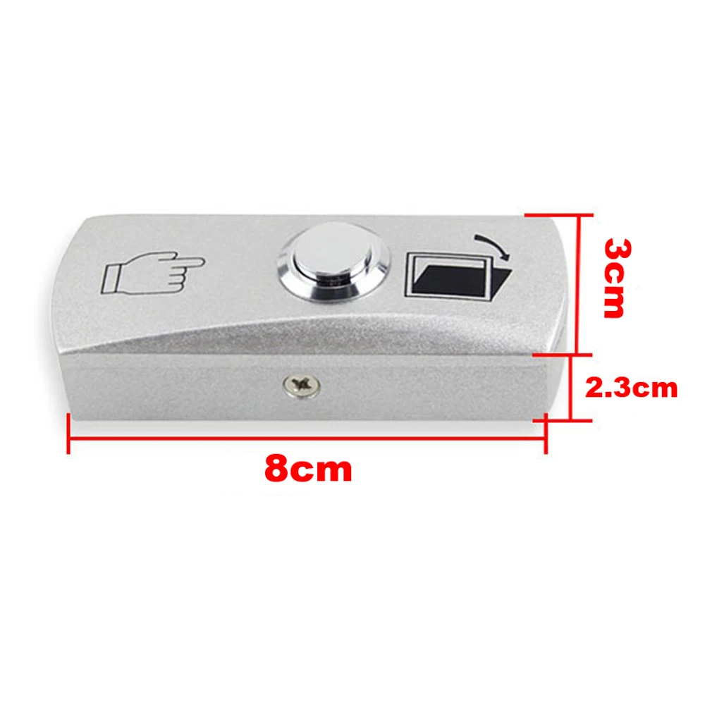 Zinc Alloy Door Exit Button Switch For Access Control System Electric Lock Push Exit Release Button Switch