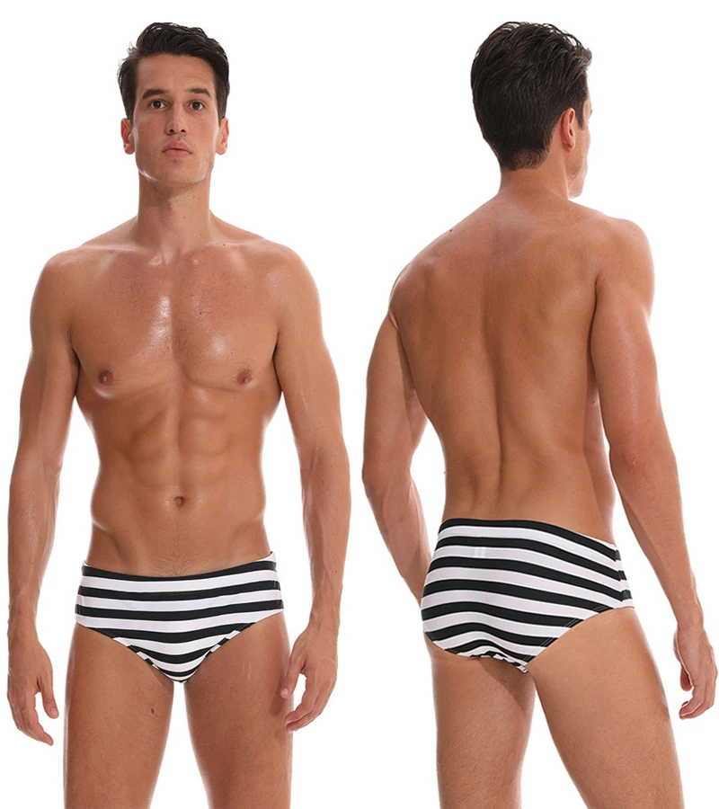 2024 Summer Datifer Quick Dry Swimming Briefs Men\'s Swimwear Low Sexy Swimsuit Boxers Male Fitness Beachwear