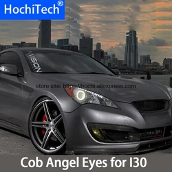 For Hyundai halogenesis Coupe 2010 2011 2012 2013 2014 COB Led day Light White  Cob Led Angel Eyes Ring Error Free Ultra bright
