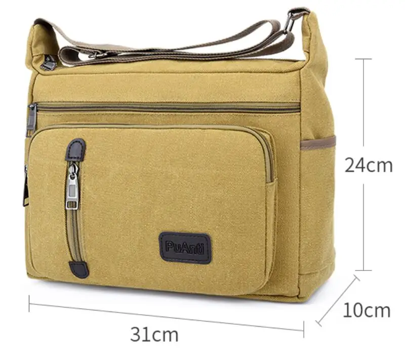 Men Single Shoulder Bag Canvas Handbag Crossbody Travel Casual Bags Bolsa Handbags Quality Luxury Designer Messenger Bags Tote