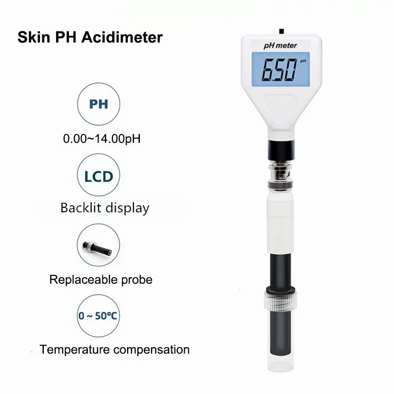 pH Meter Digital Acidity Meter Water Quailty Test 1.5-inch with Backlight for Drinking Water Meat Friut Skin PH Monitor Pen