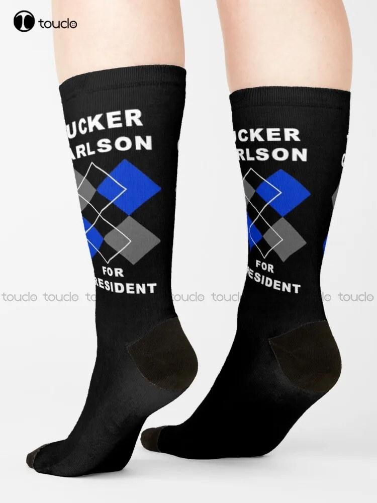 Tucker Carlson For President Socks White Socks Women Personalized Custom Unisex Adult Teen Youth Socks 360° Digital Printing