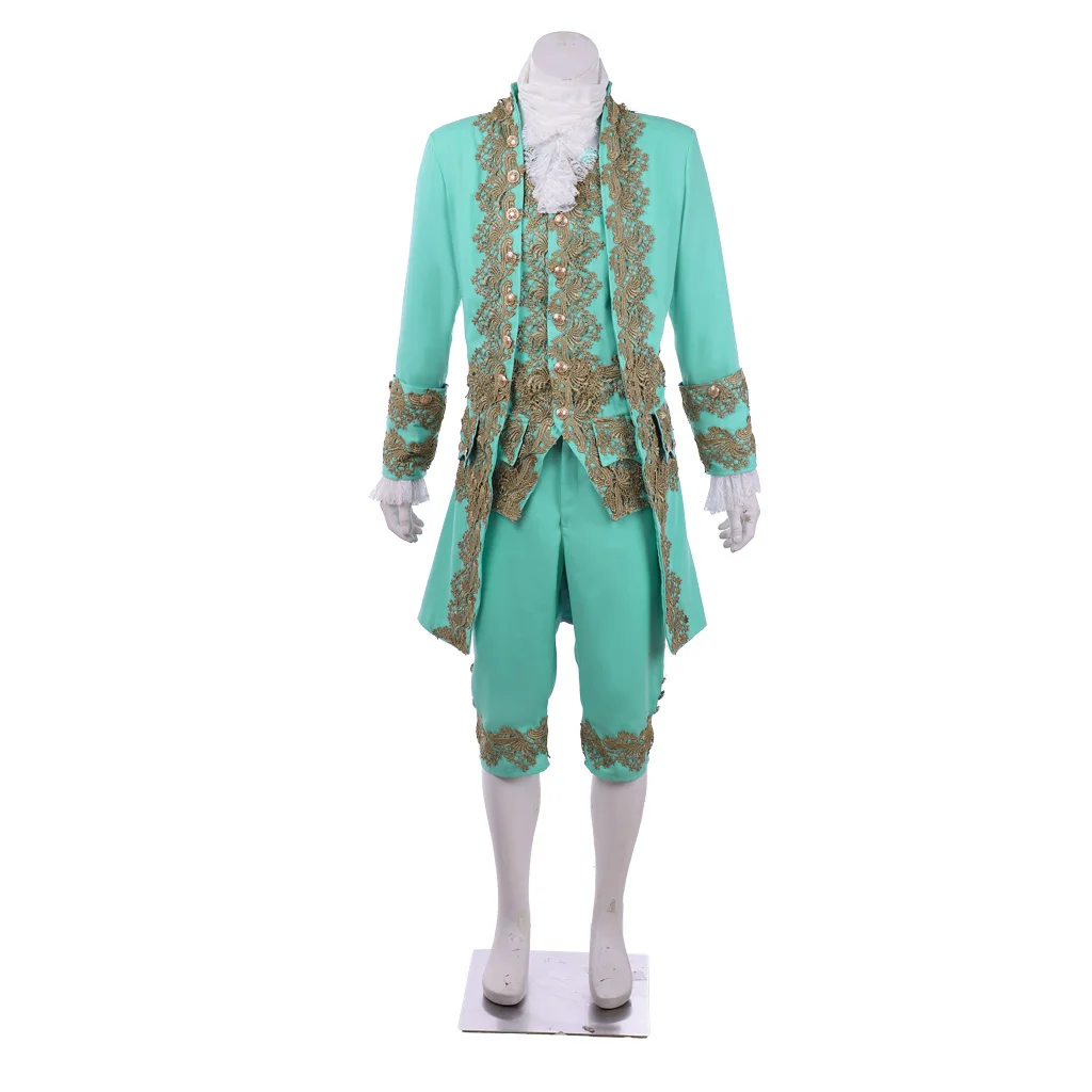 

Cosplaydiy 18th Century British Military Mens Costume Marie Antoinette Costume Set Medieval Retro Rococo Aristocrat Suit Outfit