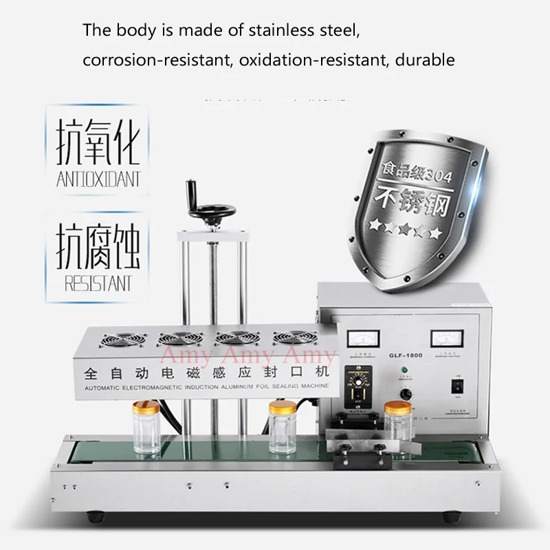 

Aluminum Foil Lid Plastic Cup Sealing Machine Electromagnetic Induction Sealing Machine 1800w Stainless Steel