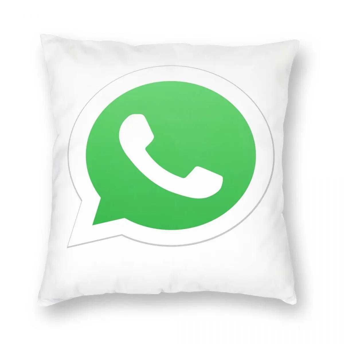 WhatsApp Logo Icon Gift Pillowcase Polyester Linen Velvet Printed Zip Decor Room Cushion Cover