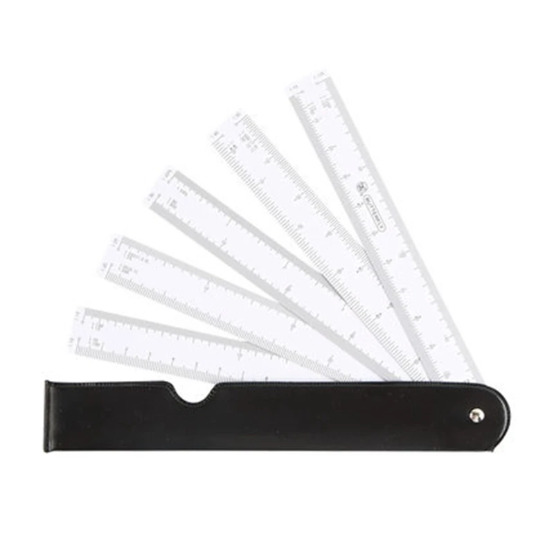 Butterfly Fan Shape Architects Scale Ruler Foldable Rulers With 5 Blades For Architect Graphics Design Multi Ratio Measure Scale