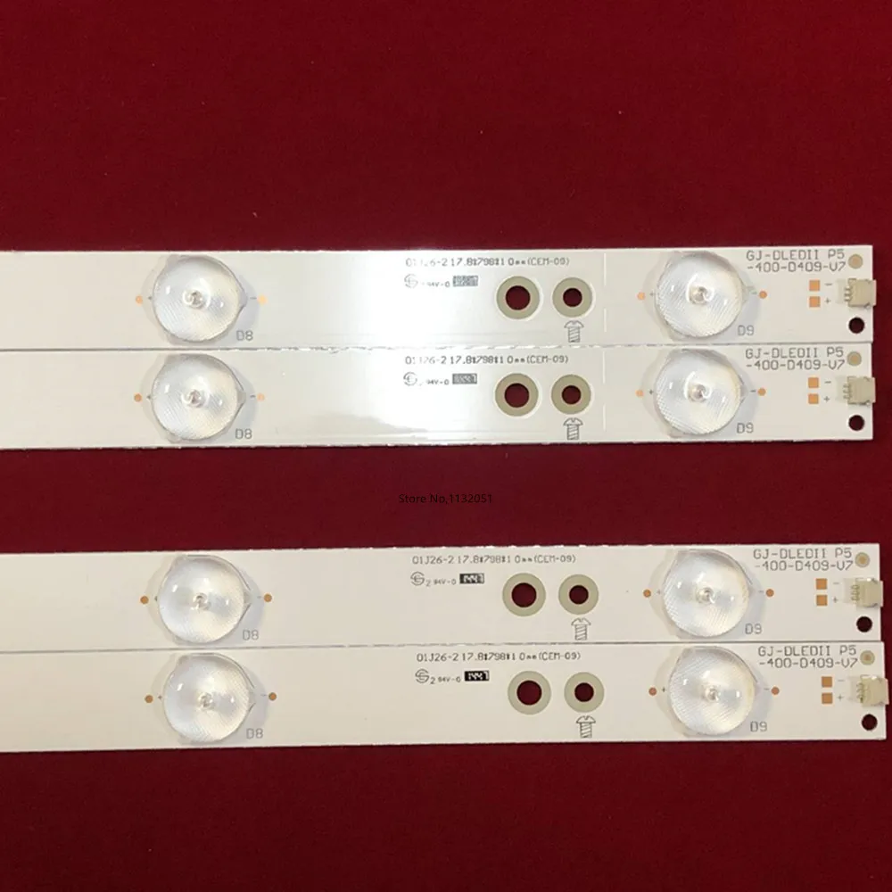 Strip LED untuk 40PFT5300 40PFT5655 40PFH4309 40PFH4009 40PFH4509 40PFH4101 40PFH5500 40PUH6400 40PFH5300 GJ-DLEDII P5-400-D409-V7