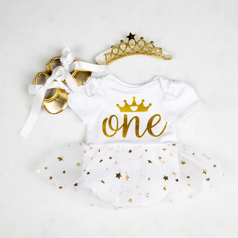 

Infant First Birthday Outfits Baby Girl Clothes Sets Newborn Toddler Girl Christening Party Wear Little Girl One Year Clothing
