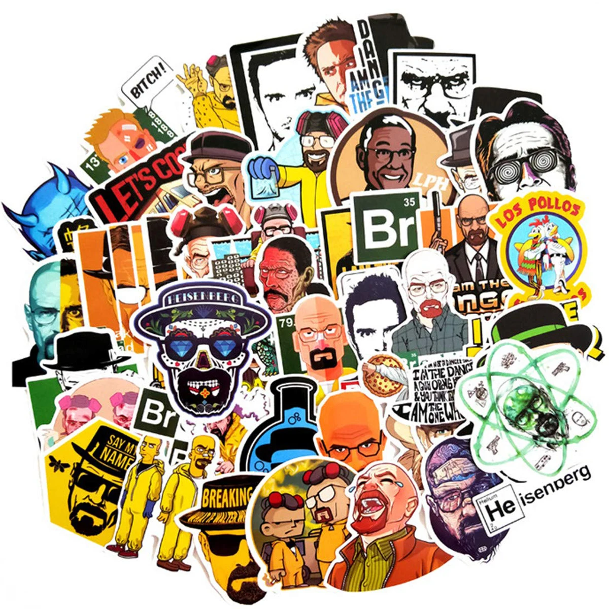 10/30/50PCS TV Show Breaking Bad Stickers DIY Skateboard Suitcase Freezer Graffiti Luggage Motorcycle Classic Toy Cool Stickers