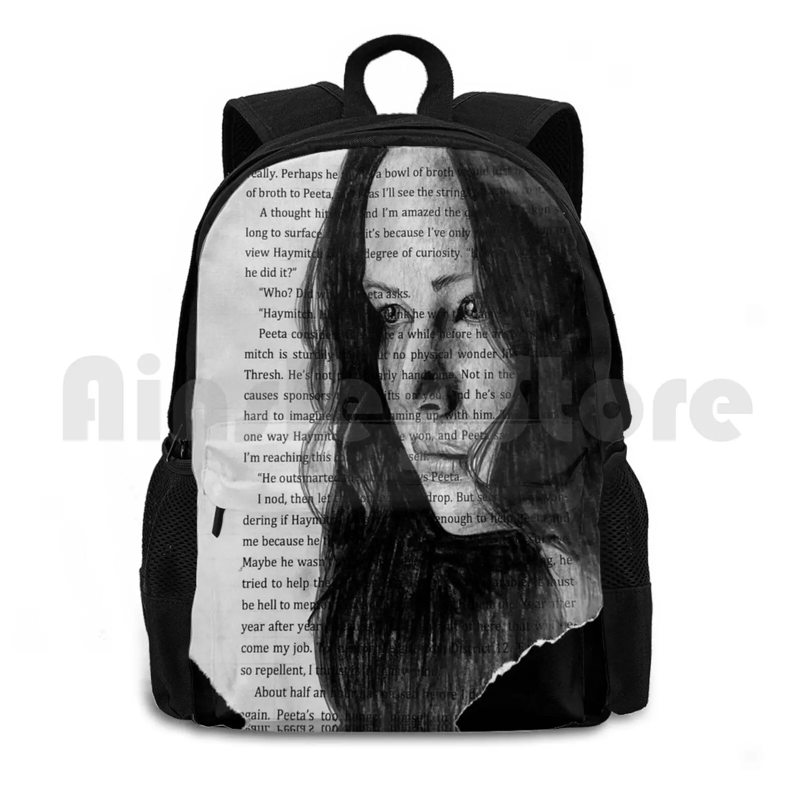 Katniss Everdeen Portrait Book Outdoor Hiking Backpack Riding Climbing Sports Bag Katniss Everdeen Thg The Hunger Games