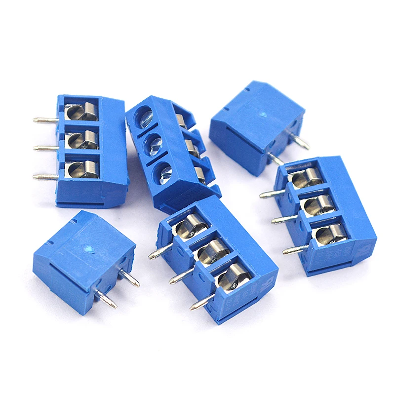 10PCS KF301-2P KF301-5.0-2P KF301 Screw 2Pin 5.0mm Straight Pin PCB Screw Terminal Block Connector KF301-3P