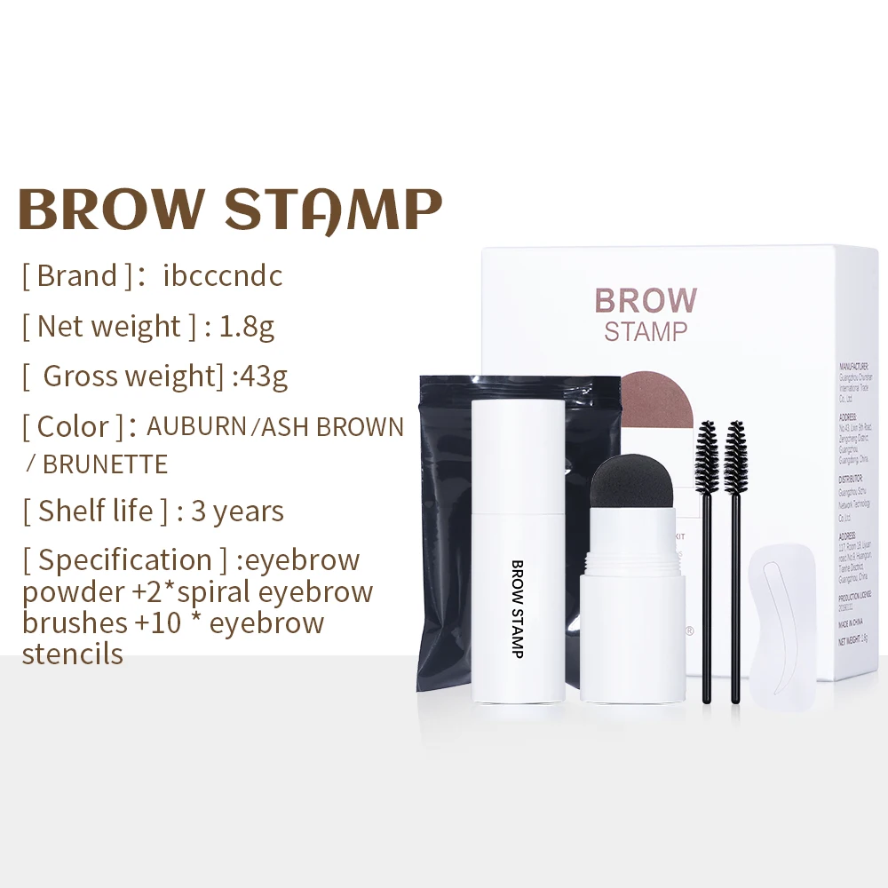 New Dark Brown Eyebrow Stamp Kit Waterproof Lasting Eye Brows Cream With Stencil Eyebrows Cards  Natural Contouring Makeup Kit