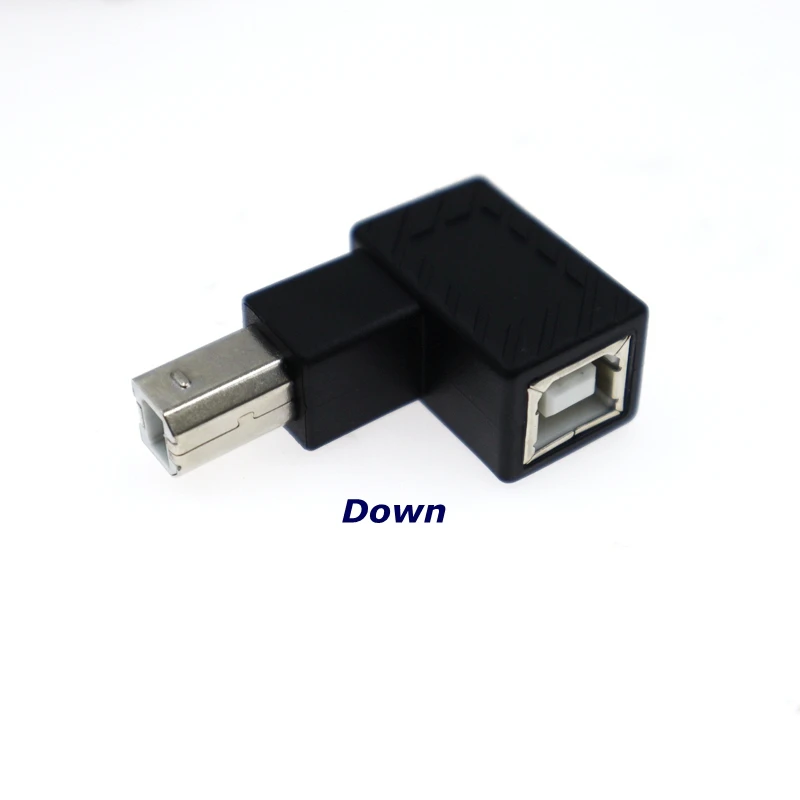 90 Degree USB 2.0 Type B Male to Type B Female Printer Interface Expansion Adapter for Printer Scanner Converter