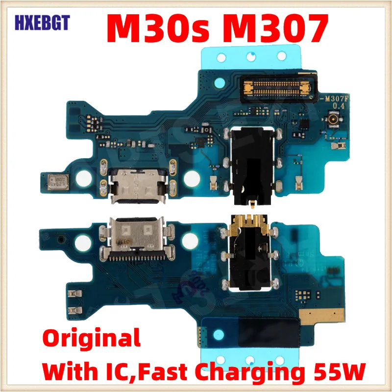 

Original For Samsung Galaxy M30S M30 S M307F USB Charge Port Flex Cable With IC 55W Fast Charging Board Dock Connector Parts
