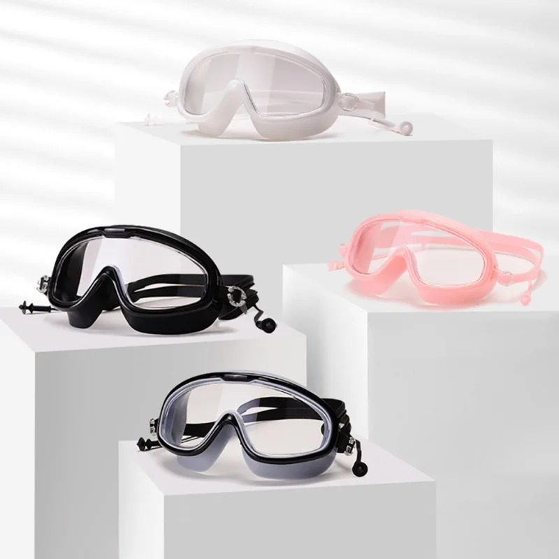 Swimming Goggles Adults Waterproof Swim Uv Anti Fog Adjustable Diving Surfing Glasses