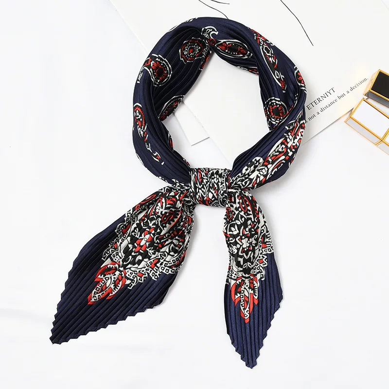 Clássico paisley impressão lenço de seda feminino elegante neckwear lenço decorado pequeno bandana [3704]