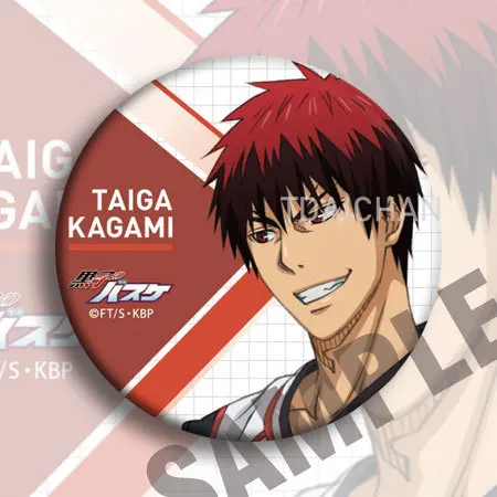 Anime Kuroko's Basketball Kuroko Tetsuya Kagami Taiga Kise Ryota 58mm Tinplate Badge Pin Gift 7pcs Cartoon Collect Decoration