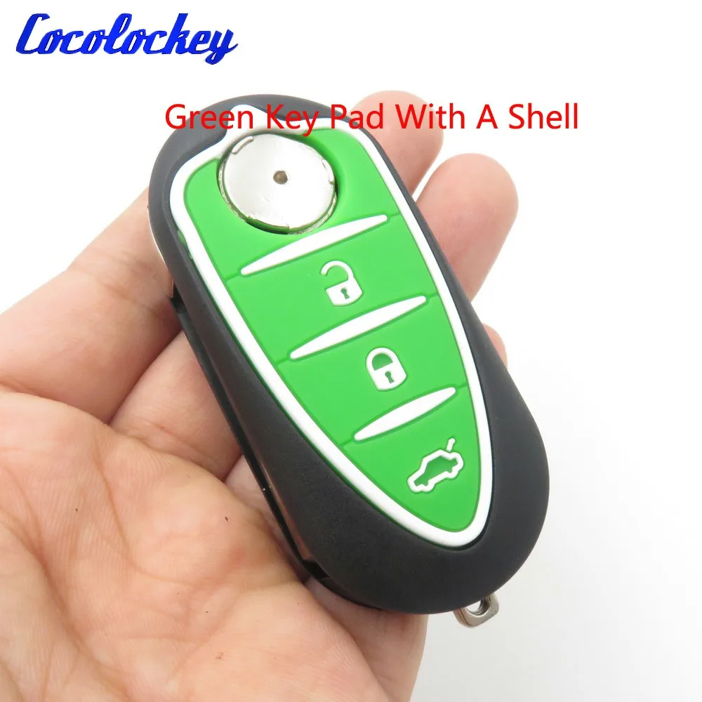 Cocolockey Replacement Car Key Shell Fits for Alfa Romeo Mito Giulietta GTO 159 3 Button Remote Key Fob Case Blade No Logo