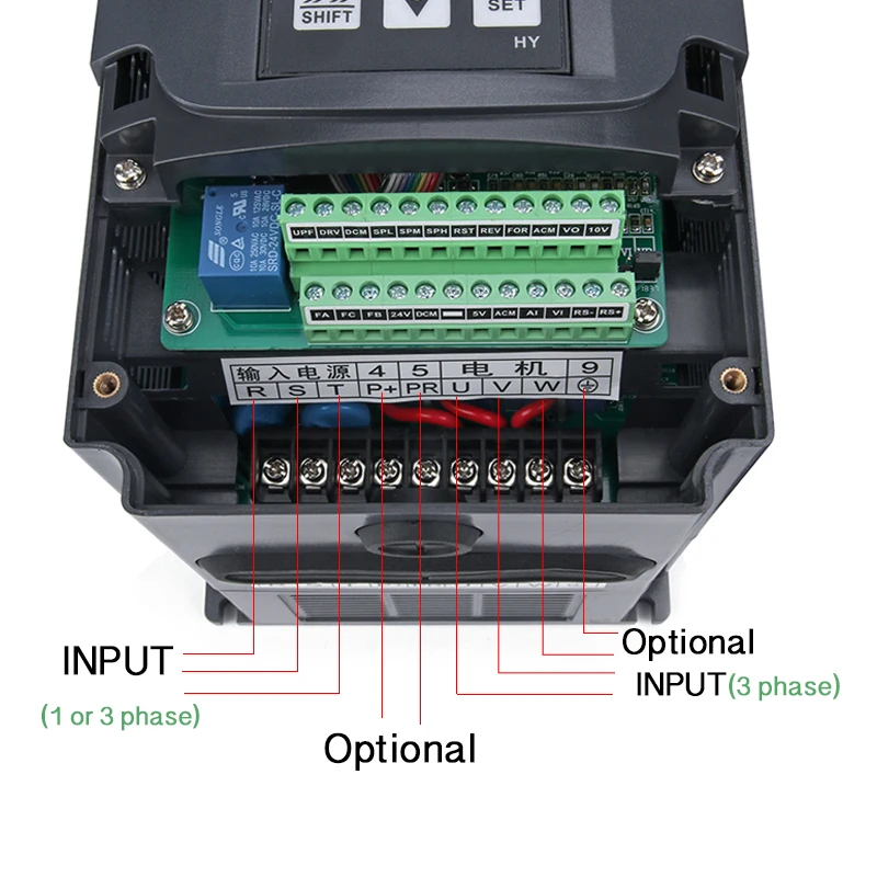 Imagem -04 - Huanyang Vfd Frequency Converter Inversor de Acionamento para Motor Máquina de Saída Trifásica 1.5kw 2.2kw 220v