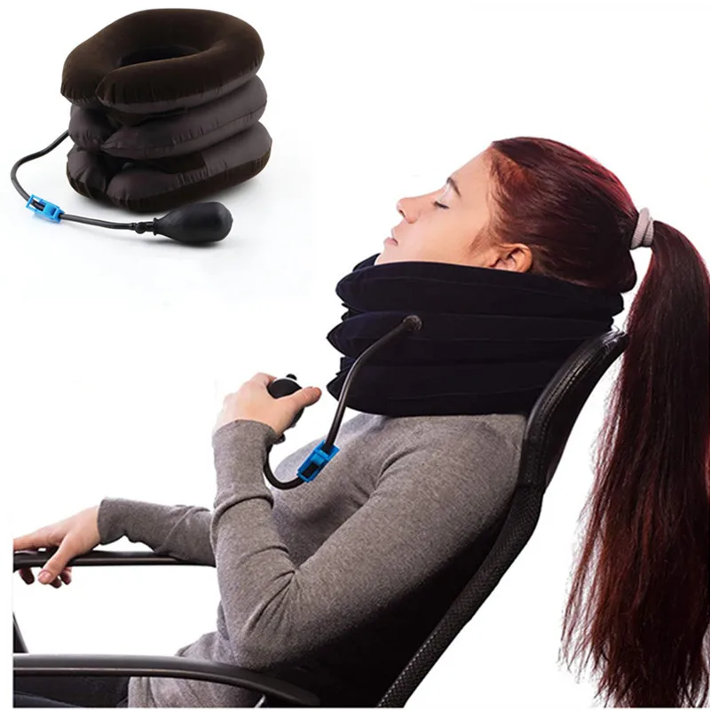 Inflatable Neck Massage Instrument Neck Traction Apparatus Device Soft Neck Cervical Collar Pillow Pain Stress ReliefNeck Brace