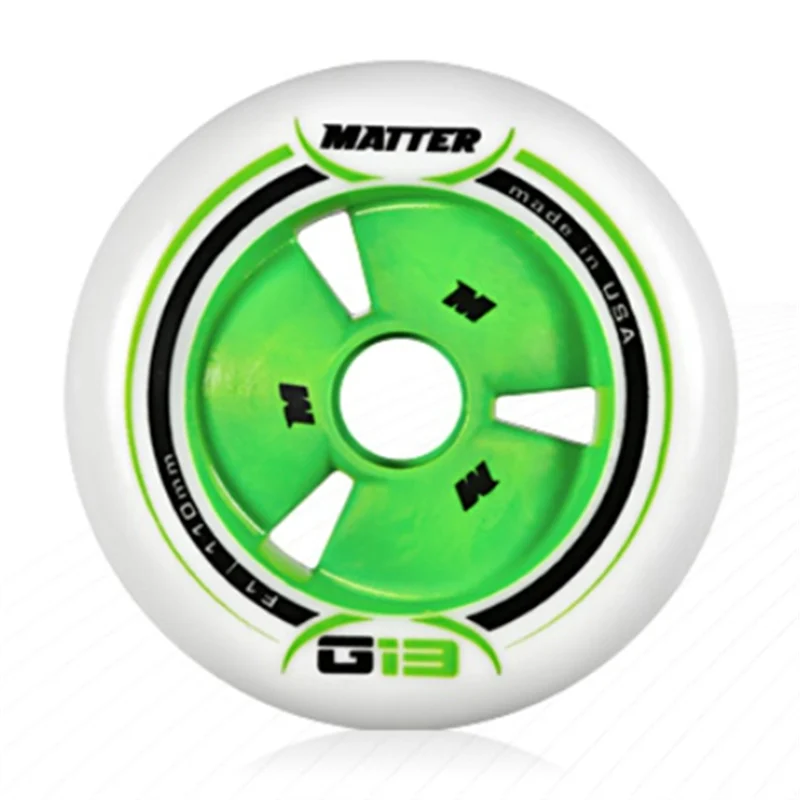 Super Worth-Roues de patins de vitesse en ligne, 110mm, matter G13 vitesse croate F1 vert jaune rose, roulement élevé BSB, 2 pièces