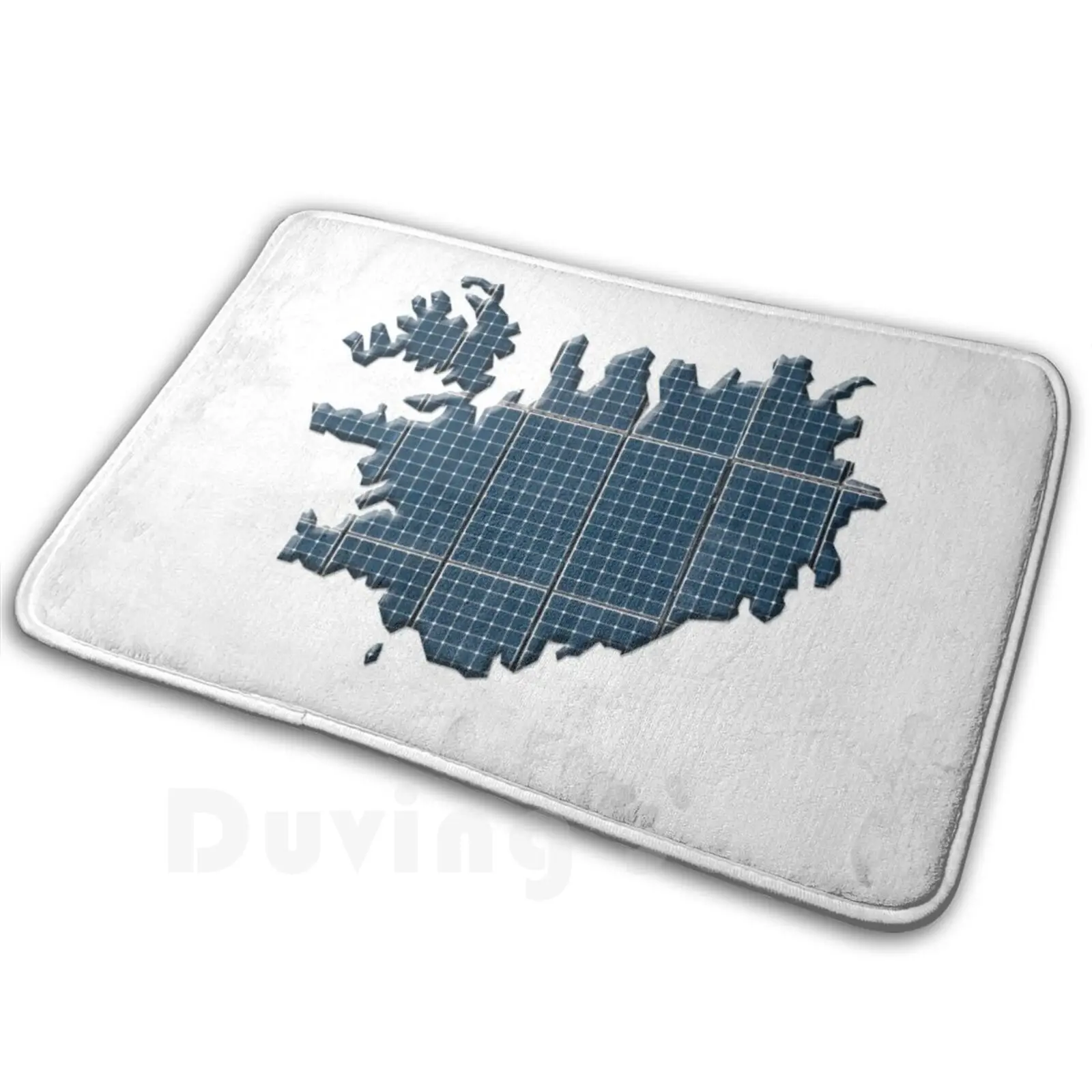 Solar Iceland Carpet Mat Rug Cushion Soft Cell Cells Centrale Électrique Solaire Concept Consumption Country