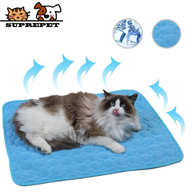 

SUPREPET Pet Mat for Dog Cat Fiber Breathable Pet Mat Summer Small Cats Blanket Sofa Cooling Pad for Dogs Pet Products for Puppy